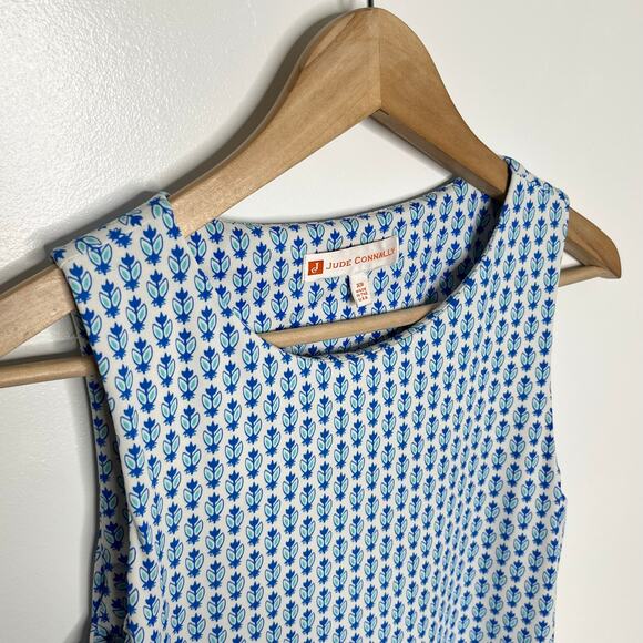 Jude Connally Womens Sleeveless Shift Dress XS Blue Pockets Stretch Comfort - Picture 4 of 9